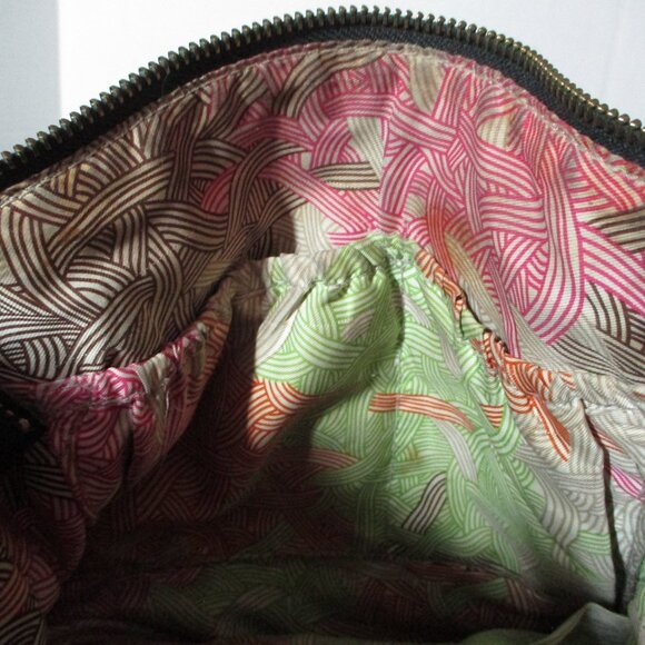 The Sak Light Tan or Cream and Brown Crossbody Leather Purse with Pockets - Picture 7 of 11